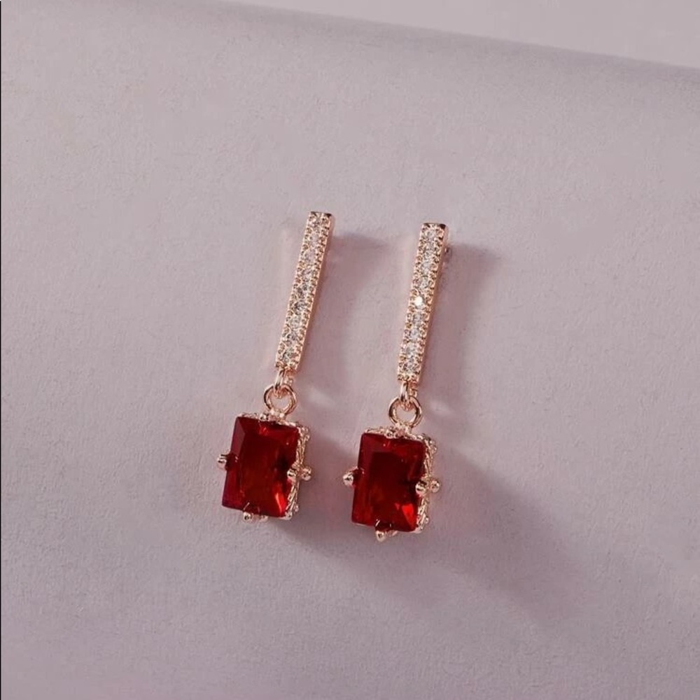 Gemstone Drop Earrings - Picture 1 of 3